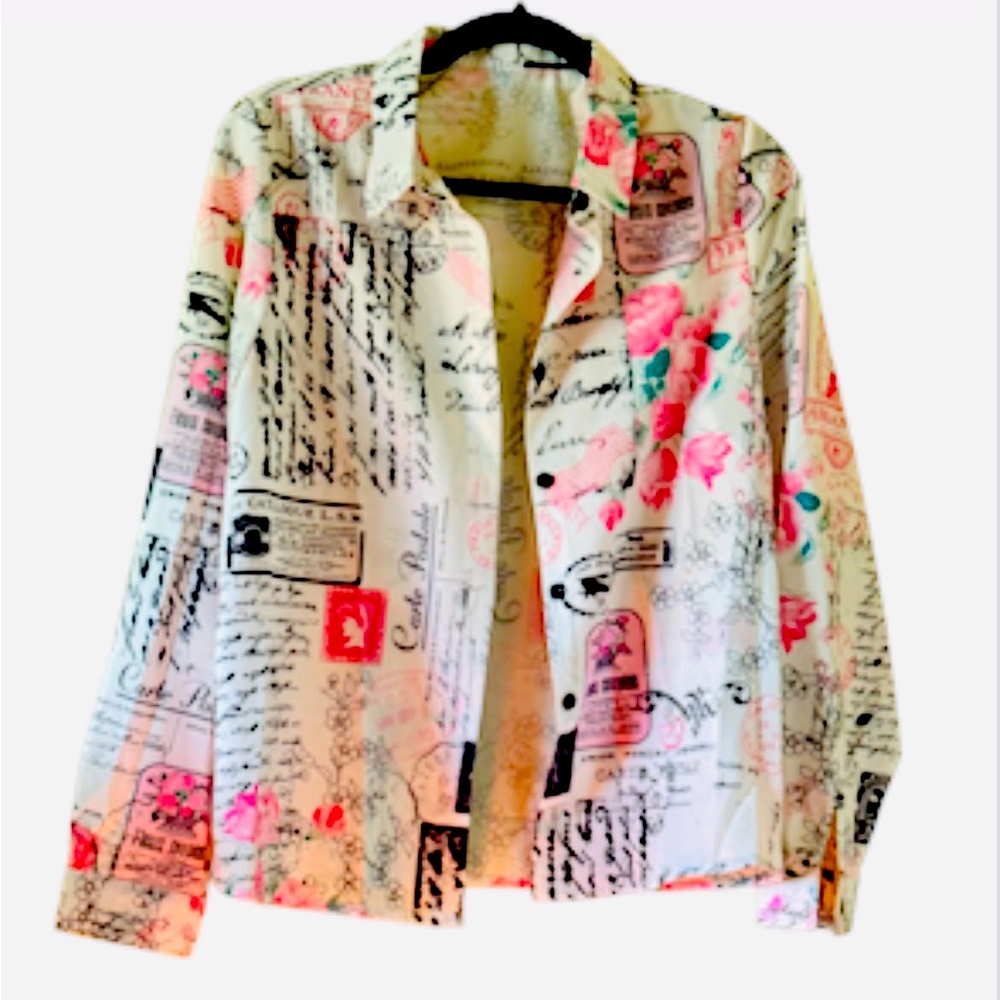 Beautiful Newspaper Buttoned Shirt.